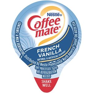 Nestle Coffee mate Coffee Creamer, French Vanilla, Liquid Creamer Singles, Non Dairy, No Refrigeration, Box of 180