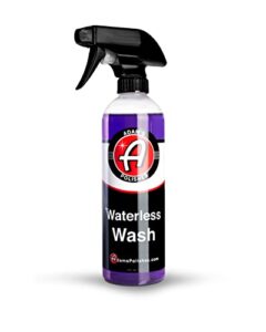 adam’s waterless wash (16oz) – car cleaning car wash spray for car detailing | safe ultra slick lubricating formula for car, boat, motorcycle, rv | no garden hose, wash soap, or foam cannon needed