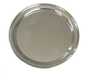 14 inch round stainless steel serving tray by libertyware