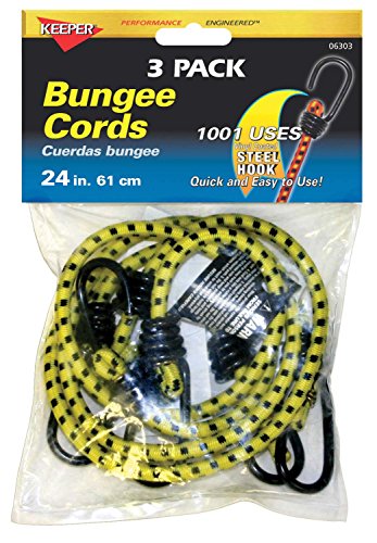 Keeper - 24” Bungee Cord, 3 Pack - UV and Weather-Resistant