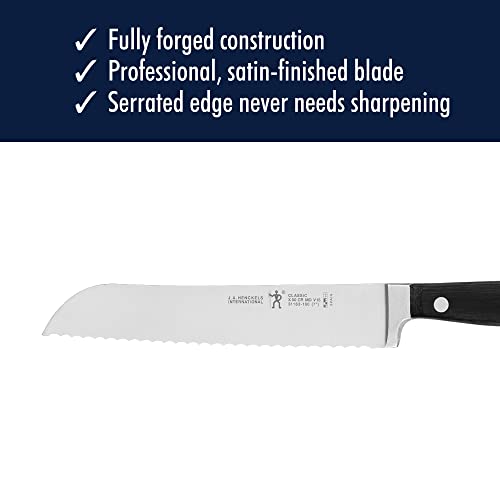 HENCKELS Classic Razor-Sharp 7-inch Bread Knife, Cake Knife, German Engineered Informed by 100+ Years of Mastery