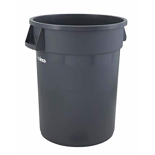 Winco Trash Can, 32-Gallon, Gray