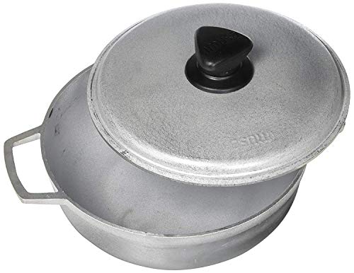 IMUSA USA GAU-80503 2.6Qt Traditional Colombian Caldero (Dutch Oven) for Cooking and Serving, Silver