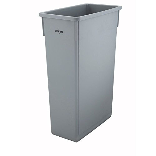 Winco PTC-23SG Slender Trash Can, 23-Gallon, Gray,Medium