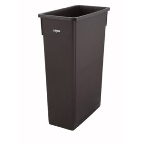 winco slender trash can, 23-gallon, brown