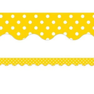 Teacher Created Resources Yellow Mini Polka Dots Border Trim, Yellow (4668)