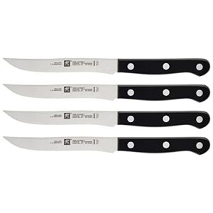 zwilling steak knife set, 4 pc, black