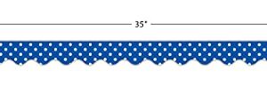 Teacher Created Resources Blue Mini Polka Dots Border Trim, Blue (4666)