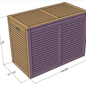 AquaTeak The Original Nila Double Teak Laundry or Storage Hamper