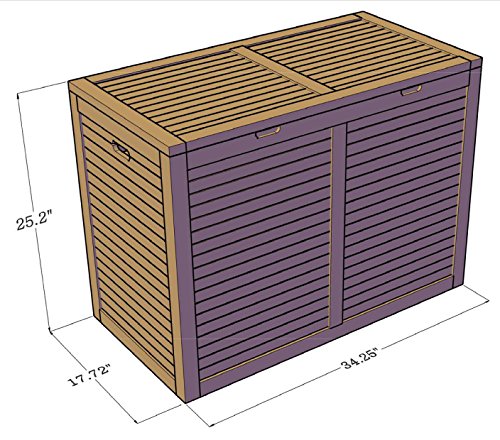 AquaTeak The Original Nila Double Teak Laundry or Storage Hamper