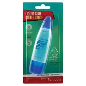 Tombow MONO Aqua Liquid Glue, Permanent Bond, 50 ml, Clear, Carded (62181)