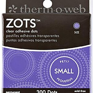 Thermoweb Zots Clear Adhesive Dots, Small, 3/16" Diameter x 1/64" Think, 300 Count