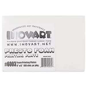 inovart presto foam printing plates econo pack, 4″x6″, 100 sheets