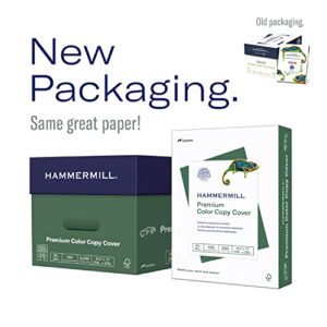 Hammermill Cardstock, Premium Color Copy, 60 lb, 8.5 x 11 - 1 Pack (250 Sheets) - 100 Bright, Made in the USA Card Stock, 122549R , White