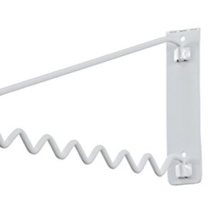 ClosetMaid Hanging Bar Valet Rod for Wall or Door Mount Installation, Hardware Included, Folding Design, Durable Steel, White, 11.75