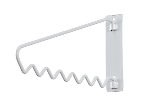 ClosetMaid Hanging Bar Valet Rod for Wall or Door Mount Installation, Hardware Included, Folding Design, Durable Steel, White, 11.75