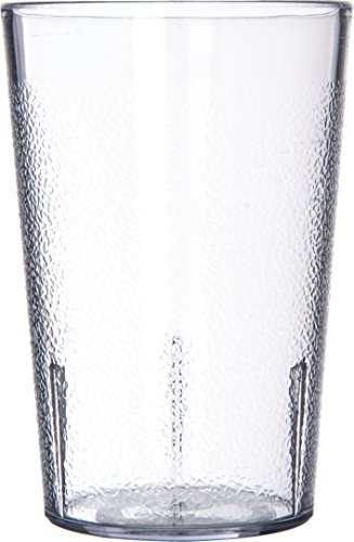 CFS 55268107 Stackable ShatterResistant Plastic Tumbler, 8 oz., Clear (Pack of 6)