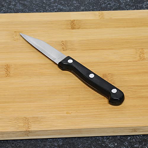 Chef Craft Select Paring Knife Set, 3.5 inch Blade 7 inches in Length 2 Piece, Stainless Steel/Black