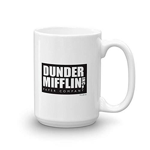 NBC The Office World's Best Boss Dunder Mifflin Ceramic Mug, White 15 oz - Official Michael Scott Mug As Seen On The Office