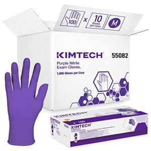 kimberly-clark® safeskin purple nitrile exam gloves, medium, purple, box of 100