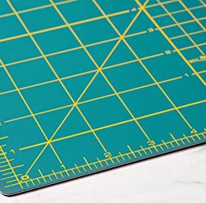 OLFA 18" x 24" Self Healing Rotary Cutting Mat (RM-SG) - Double Sided 18x24 Inch Cutting Mat with Grid for Quilting, Sewing, Fabric, & Crafts, Designed for Use with Rotary Cutters (Green)