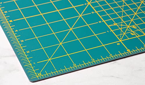 OLFA 18" x 24" Self Healing Rotary Cutting Mat (RM-SG) - Double Sided 18x24 Inch Cutting Mat with Grid for Quilting, Sewing, Fabric, & Crafts, Designed for Use with Rotary Cutters (Green)