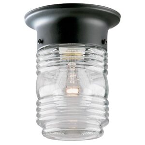 westinghouse lighting 6691900 one-light jelly jar porch-light, matte black
