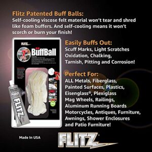 Flitz WB201-50 Blue X-Large Original Buff Ball in Clamshell, 7-Inch