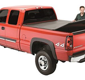 Lund Genesis Tri-Fold Soft Folding Truck Bed Tonneau Cover | 95080 | Fits 2004 - 2012 Chevy/GMC Colorado/Canyon 5' 1" Bed (61.1")