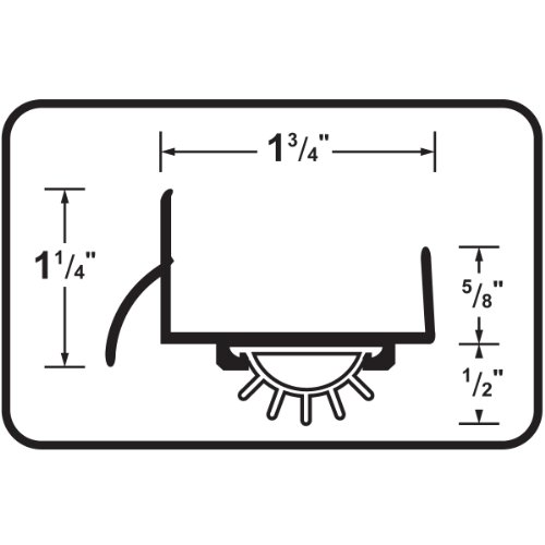 M-D Building Products 69554 1-3/4-Inch by 36-Inch DB003 U-Shaped Door Bottom with Drip Cap, Bronze