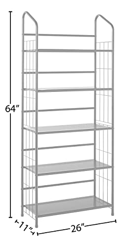 ORE International R597-5 Five Tier Metal Book Rack,Black