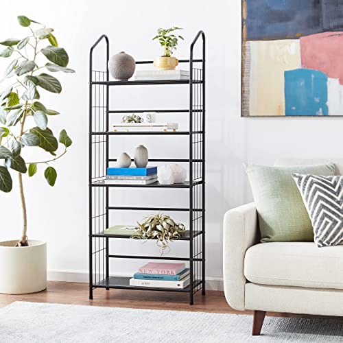 ORE International R597-5 Five Tier Metal Book Rack,Black