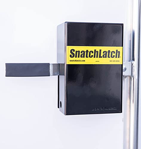 SnatchLatch — Door Lock for Heavy Duty Trailer — Anti Theft Device — for use with CAM BAR Style Latch ONLY — Utility Trailers, Locks for Trailers