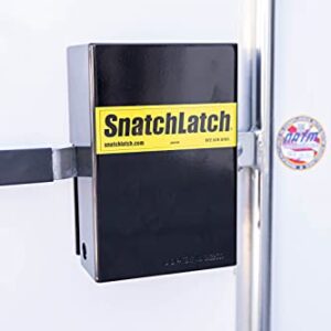 SnatchLatch — Door Lock for Heavy Duty Trailer — Anti Theft Device — for use with CAM BAR Style Latch ONLY — Utility Trailers, Locks for Trailers