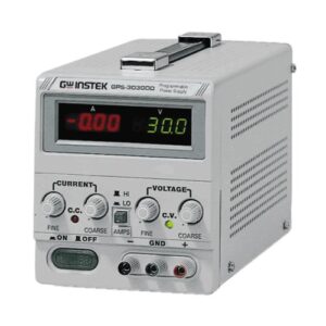 instek gps-3030dd 90w single-output linear dc power supply with 0.39″ dual digital led screen, 30v dc, 3 amp