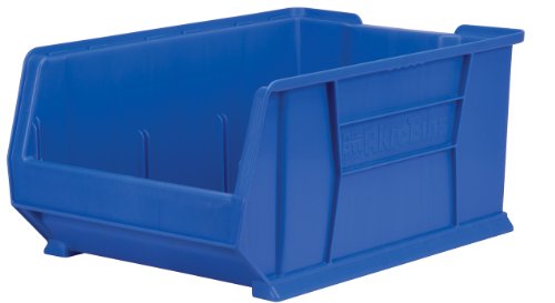 Akro-Mils 30289 Super-Size AkroBin Heavy Duty Stackable Storage Bin Plastic Container, (24-Inch L x 18-Inch W x 12-Inch H), Blue, (1-Pack)