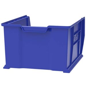 Akro-Mils 30289 Super-Size AkroBin Heavy Duty Stackable Storage Bin Plastic Container, (24-Inch L x 18-Inch W x 12-Inch H), Blue, (1-Pack)