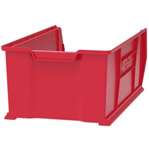 Akro-Mils 30293 Super-Size AkroBin Heavy Duty Stackable Storage Bin Plastic Container, (30-Inch L x 16-Inch W x 11-Inch H), Red, (1-Pack)