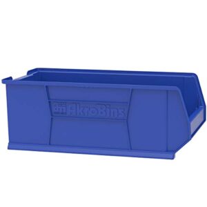Akro-Mils 30293 Super-Size AkroBin Heavy Duty Stackable Storage Bin Plastic Container, (30-Inch L x 16-Inch W x 11-Inch H), Blue, (1-Pack)