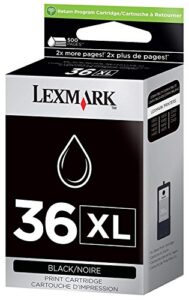 lexmark 18c2170 36xl x3650 x4650 x5650 x6650 x6675 z2420 ink cartridge (black) in retail packaging