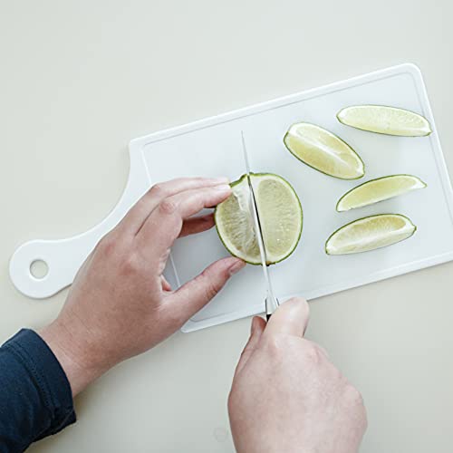 Chef Craft Plastic Paddle Cutting Board, 8.5 x 5.5 inch, 12.75 inches in Length, White