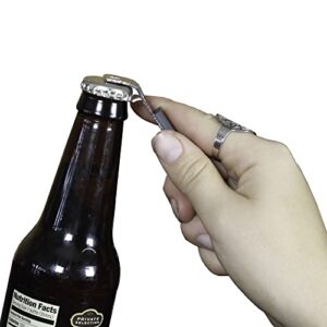 Chef Craft Select Durable Plated Iron Bottle Opener/Can Tapper with Magnet, 4.5 inches in length 2 piece set, Gray