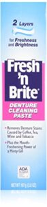 stim-u-dent fresh ‘n brite denture cleaning paste, 2 count(pack of 1)