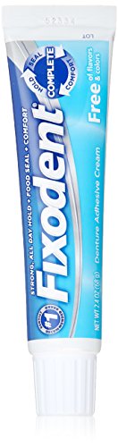 Fixodent Complete Free Denture Adhesive Cream 2.4 Oz (Pack of 6)