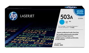 original hp 503a cyan toner cartridge | works with hp color laserjet 3800, cp3505 series | q7581a