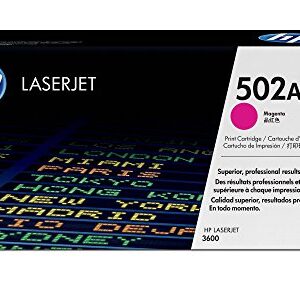 Original HP 502A Magenta Toner Cartridge | Works with HP Color LaserJet 3600 Series | Q6473A