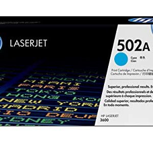 Original HP 502A Cyan Toner Cartridge | Works with HP Color LaserJet 3600 Series | Q6471A