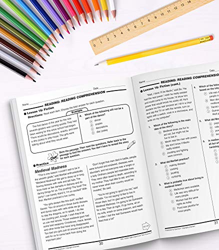 Spectrum Test Practice 7th Grade Workbooks All Subjects, Math, Language Arts, and Reading Comprehension Grade 7 Reproducible Book, Vocabulary, Writing, and Math Practice for Standardized Tests