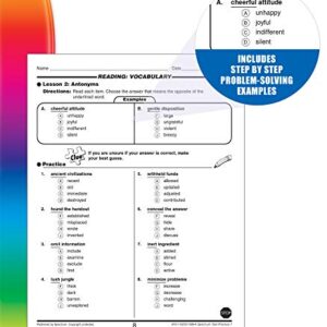 Spectrum Test Practice 7th Grade Workbooks All Subjects, Math, Language Arts, and Reading Comprehension Grade 7 Reproducible Book, Vocabulary, Writing, and Math Practice for Standardized Tests