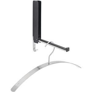 blomus lanca valet flip-down wall mounted coat hook, stainless steel (63262)